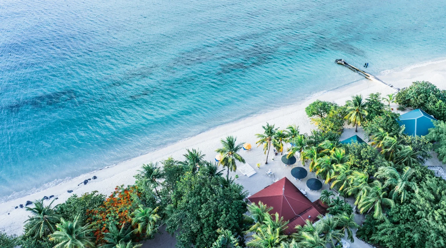 White-sand Caribbean beach