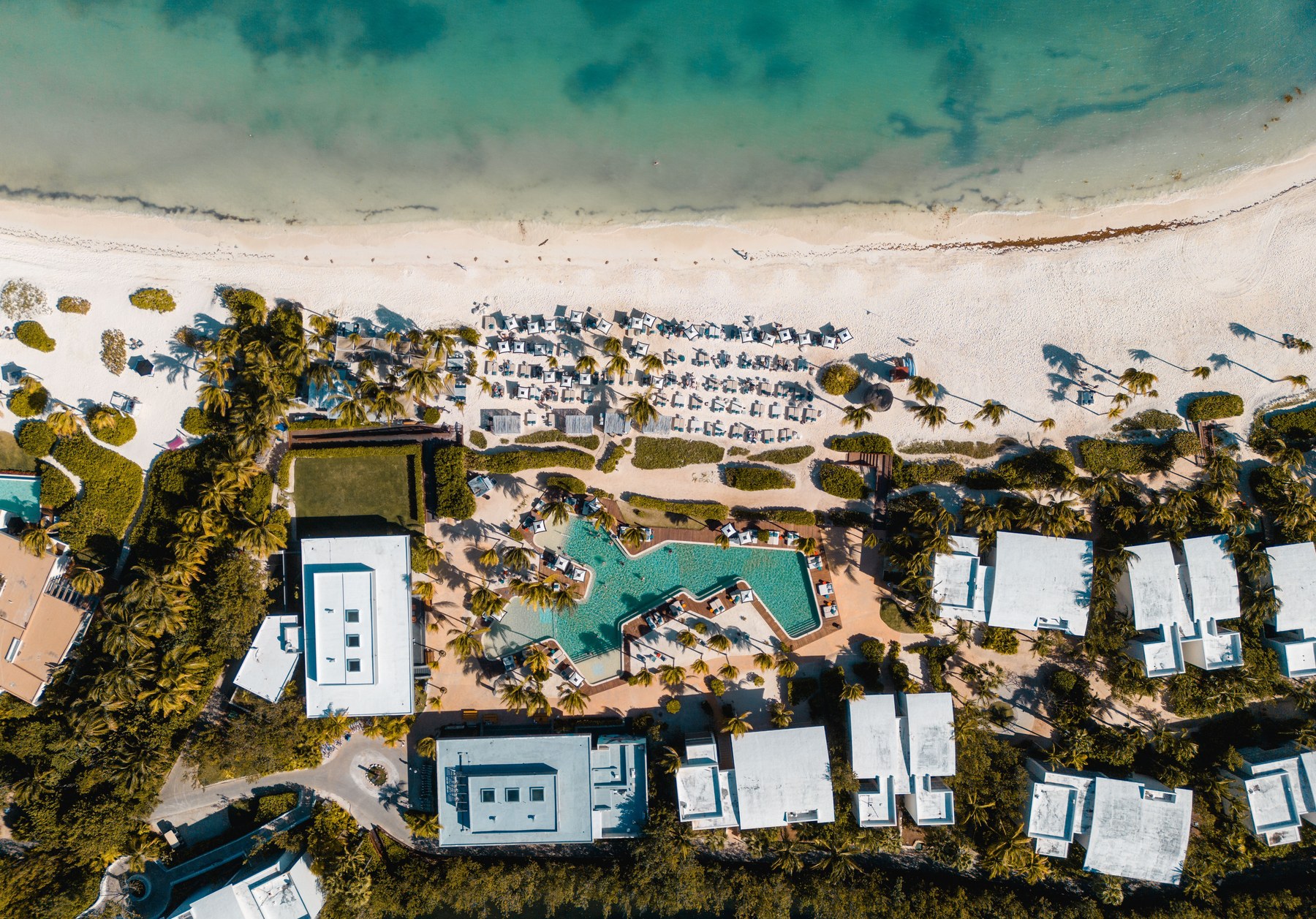 Tropical beachfront resort in Riviera Maya